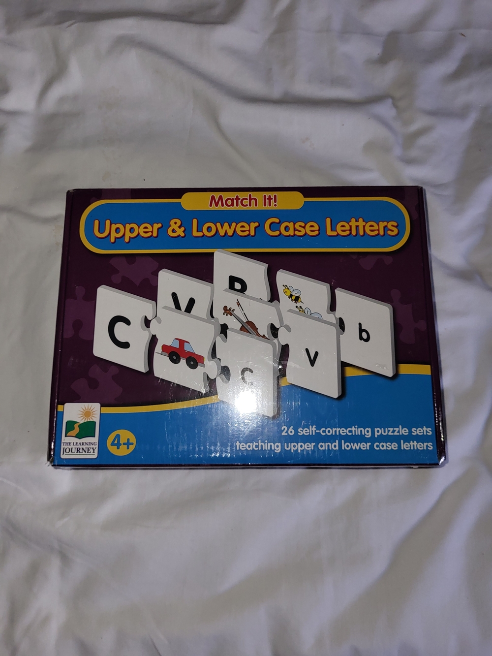 Match It! Upper & Lower Case Letters - Purple